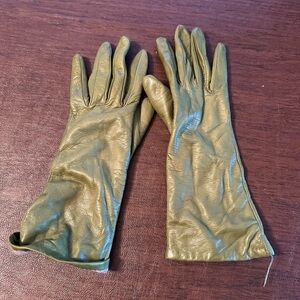 Cashmere lined Leather Gloves - Size 7